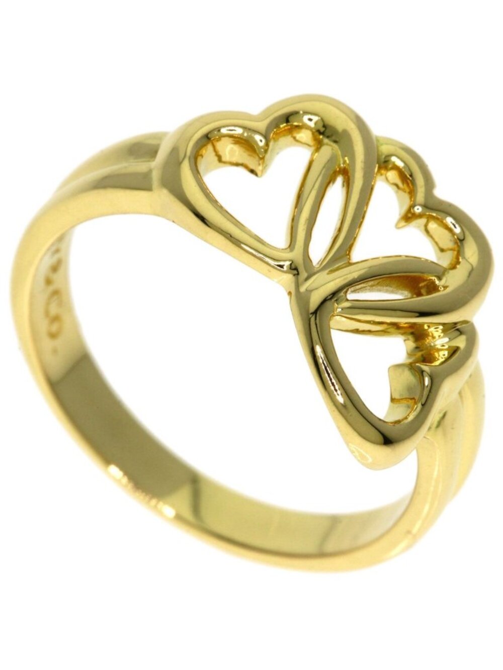 Tiffany & Co Triple Heart Ring 18k Yellow Gold